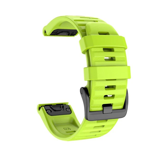 Зеленый Ремешок для часов 26 22 20 мм ремешок для Garmin Fenix 5X6X6 6S Pro 5 5S Plus 3 3HR часы быстросъемный силиконовый ремешок Easyfit - Цвет: Зеленый