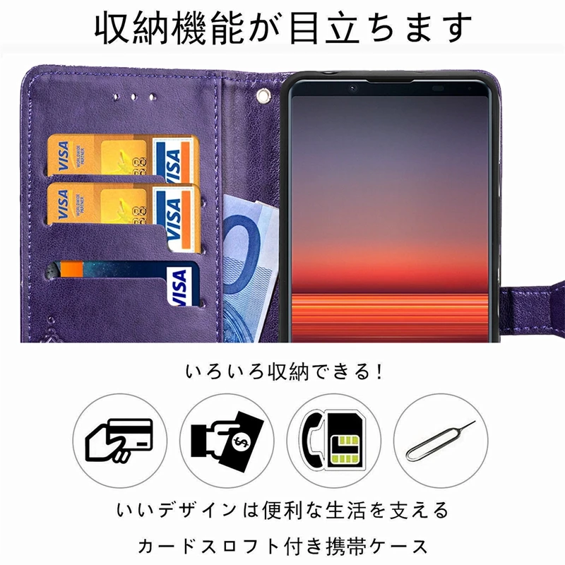 

10PCS Mandala Pattern Wallet Flip Phone Case for Sony Xperia 5 2 1 10 20 II 8 Lite L4 L3 XZ5 XZ4 XA3 XZ3