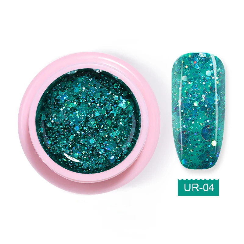 5ml UR -04 UR SUGAR Золотой Серебряный гель для ногтей с блестками лак Звезда Луна бабочка замачивать УФ светодиодный гель покрытые лаком ногти искусство маникюрный лак - Цвет: 5ml UR -04