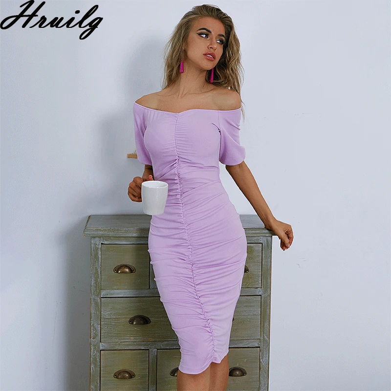 Однотонное платье с коротким рукавом и высокой талией длинное женское летнее