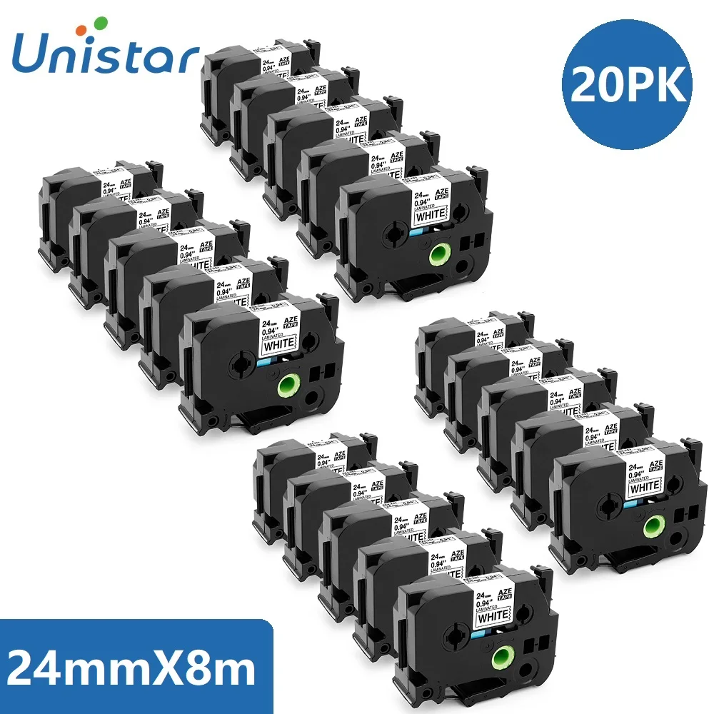 

20 шт./упаковка, ленты для принтера Brother TZe251 TZ251