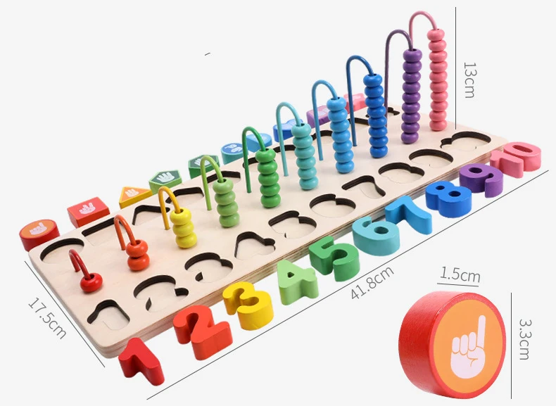 Новые детские деревянные абакусы Монтессори обучение подсчета чисел подходящая