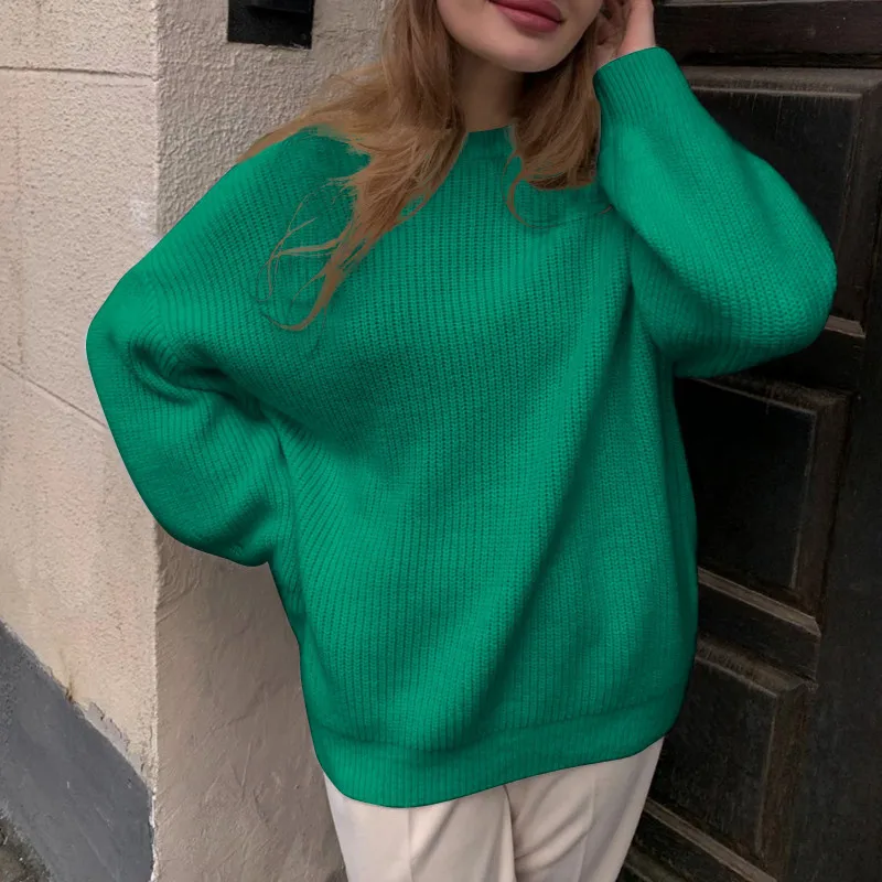 

Осенне-зимний женский свитер, повседневные свободные утепленные пуловеры, уличная одежда оверсайз, теплая верхняя одежда