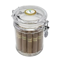 acrylic humidor jar with hygrometerhumidor that can hold about 18 cigars clear cigarette case tobacco pot