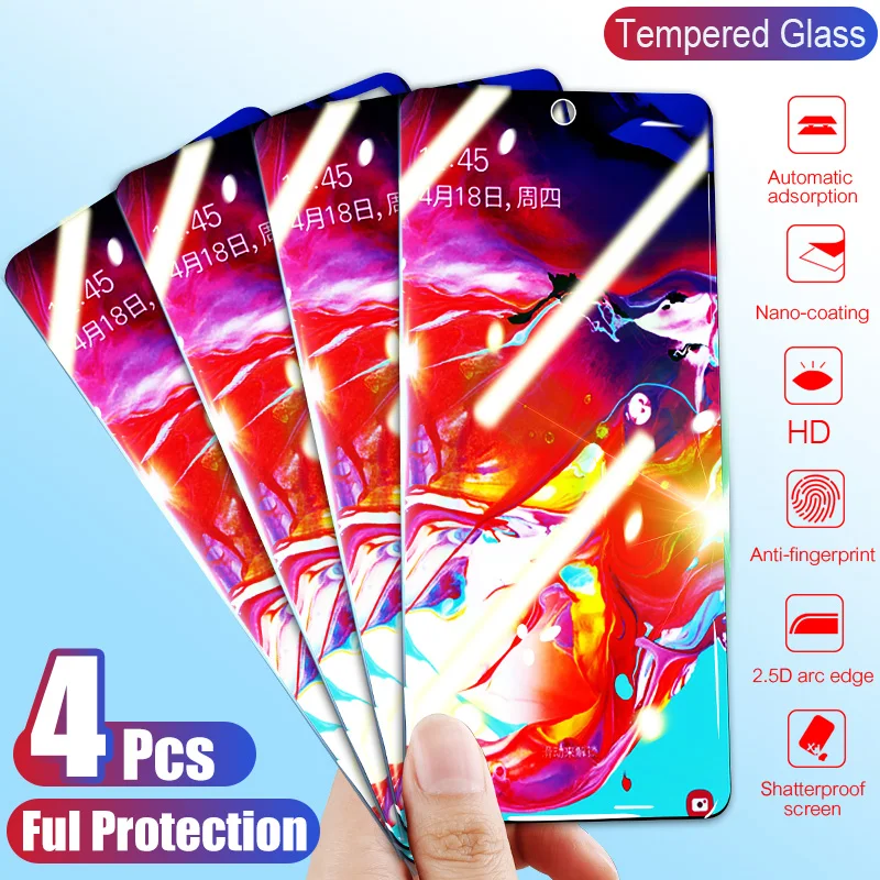 4 шт закаленное Стекло для samsung Galaxy A80 A70 A60 A50 A40 A30 A20 A10 Экран Защитная Стекло для samsung M30 M20 M10