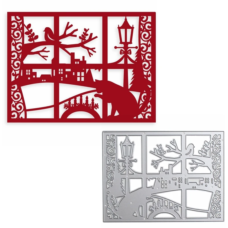 Металлические Вырубные штампы Окно теплая сцена рядом с окном вырубки для