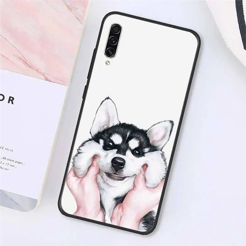 

Cute dog animal husky Phone Cases For Samsung galaxy S 9 10 20 A 10 21 30 31 40 50 51 71 s note 20 j 4 2018 plus
