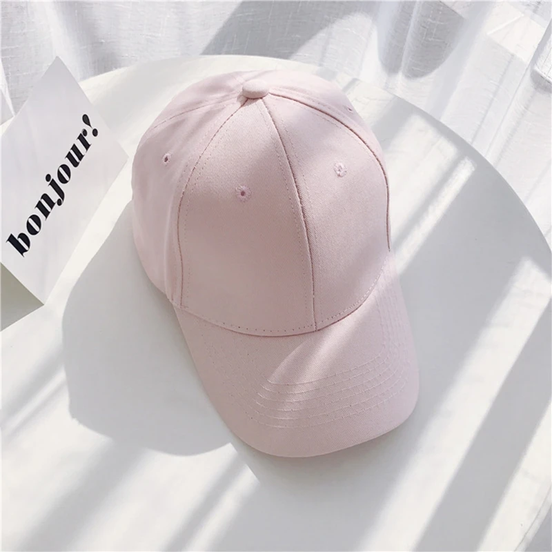 Бейсболка однотонная для мужчин и женщин регулируемая хлопковая кепка от солнца