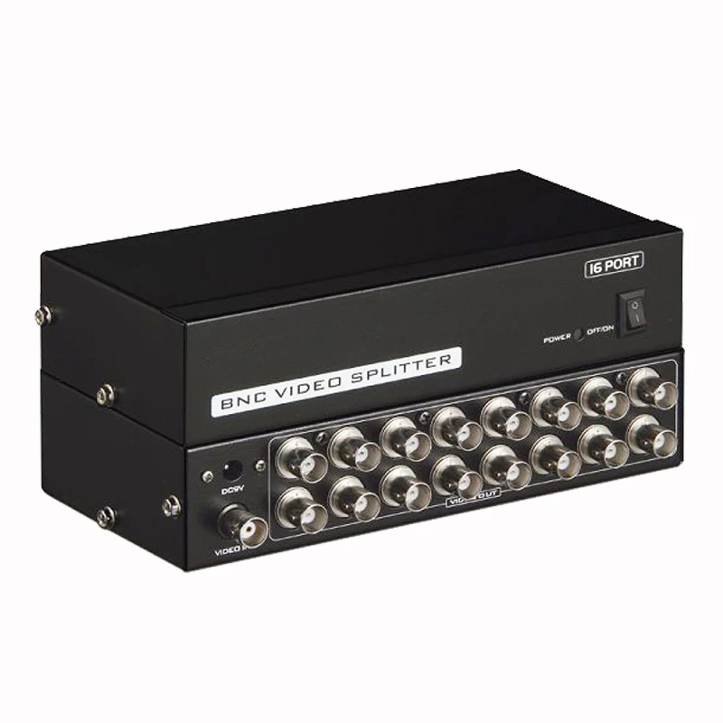 

MT-VIKI 16 Ports BNC Video Splitter 1 In 16 Out Camera Monitor Set-top box HD Input LCD TV Projector Output Display MT-1016BC