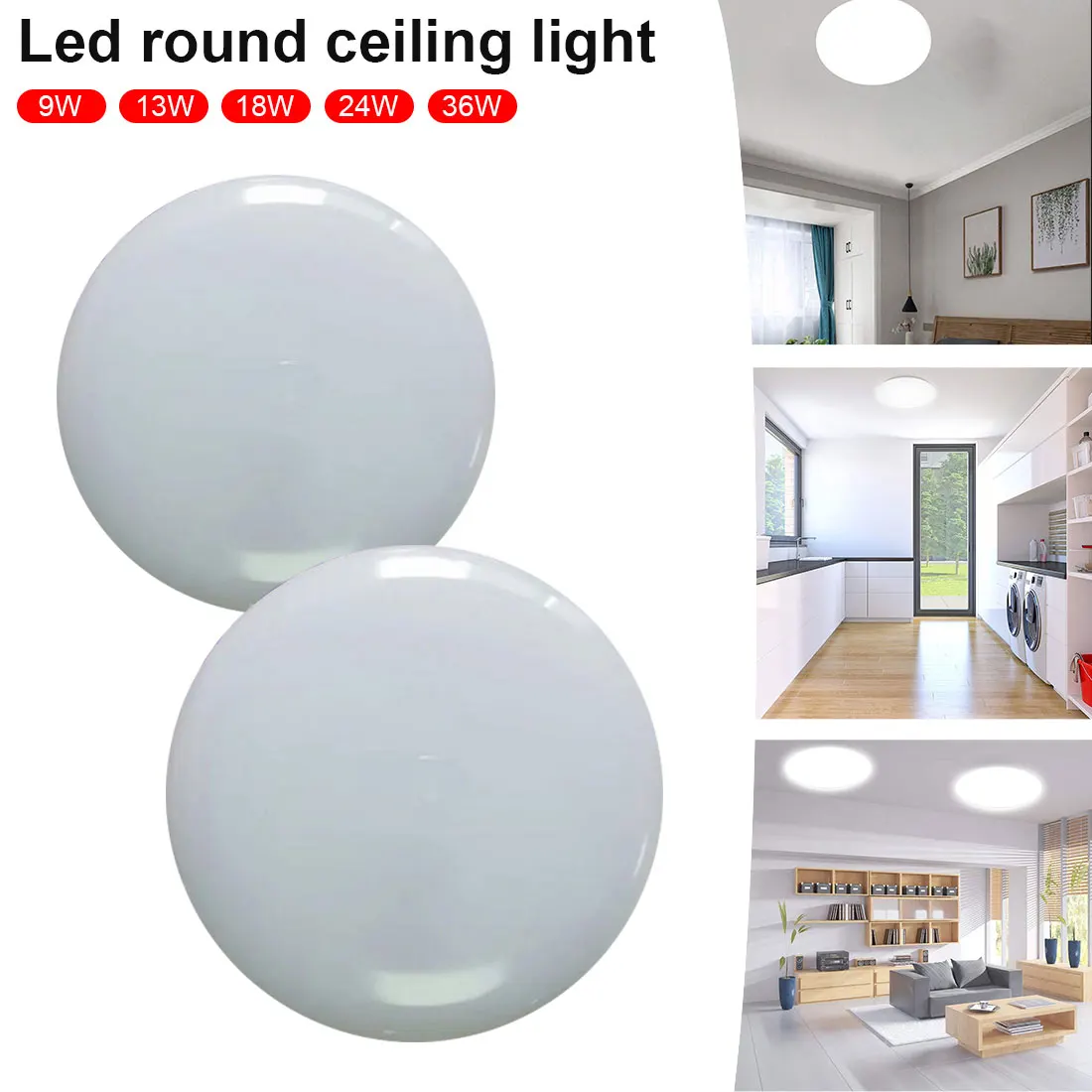 

Ceiling Lamp Ultra Thin LED Modern Panel Light 48W 36W 36W 24W 18W 9W 85-265V Bedroom Kitchen Surface Mount Flush Panel Light