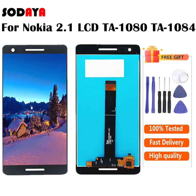 ЖК дисплей для Nokia 2 1 TA 1080 1084 1086 1092 1093 кодирующий преобразователь сенсорного