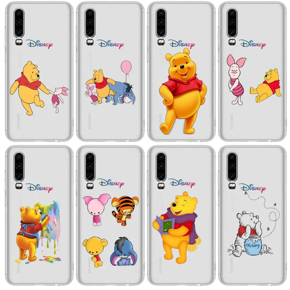 

Winnie Anime Transparent Clear Phone Case For Huawei Honor 20 10 9 8A 7 5T X Pro Lite 5G Etui Coque Hoesjes Comic Fash