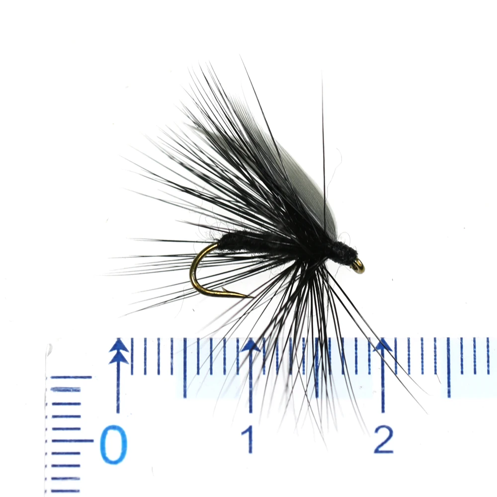 ICERIO 8 шт. черные личинки мушек с крыльями завязывающий крючок приманка для ловли