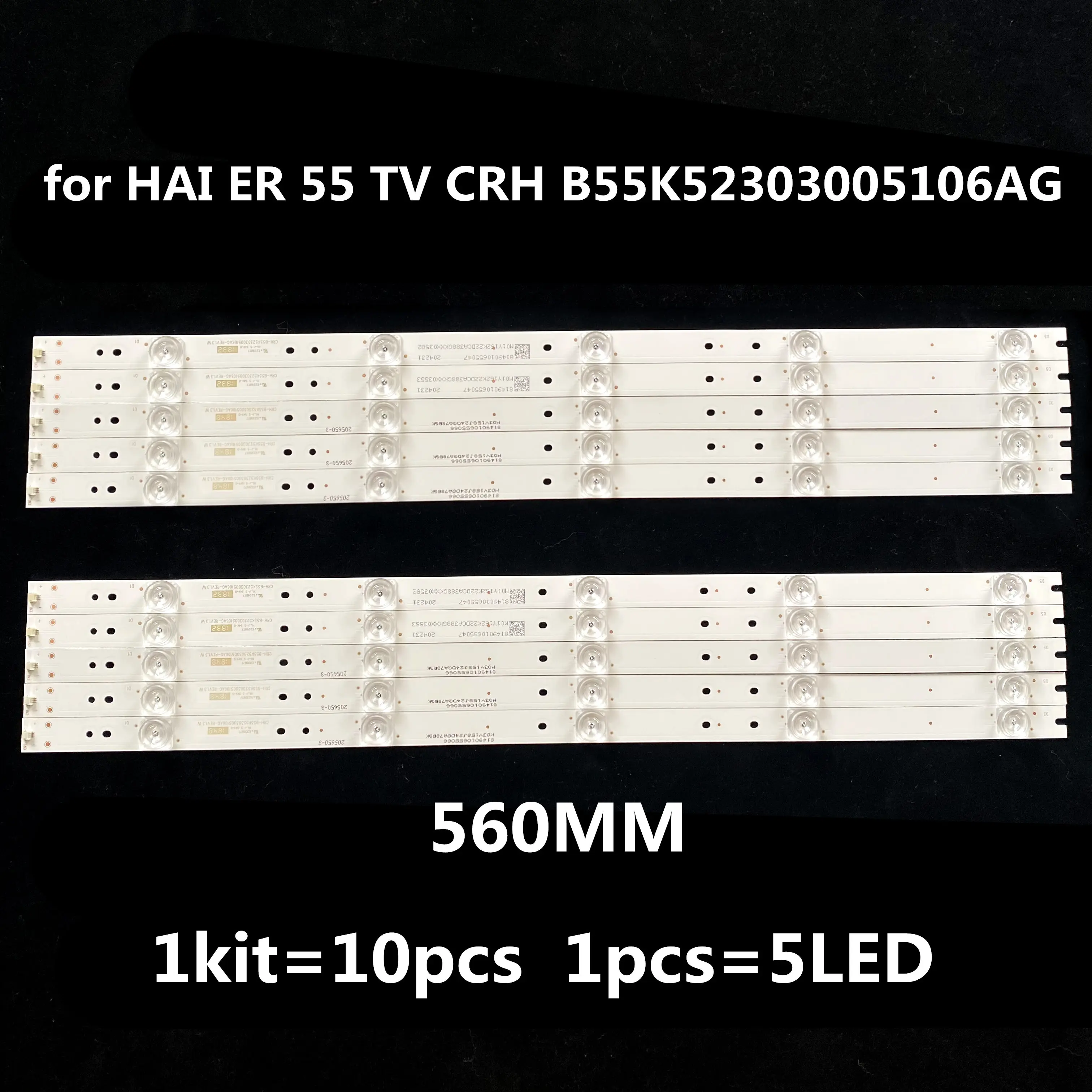 Новинка 100% года 10 шт./комплект светодиодных лент для HAIER 55 TV 55UGX3500 CRH-B55K52303005106AG-REV1.3 W