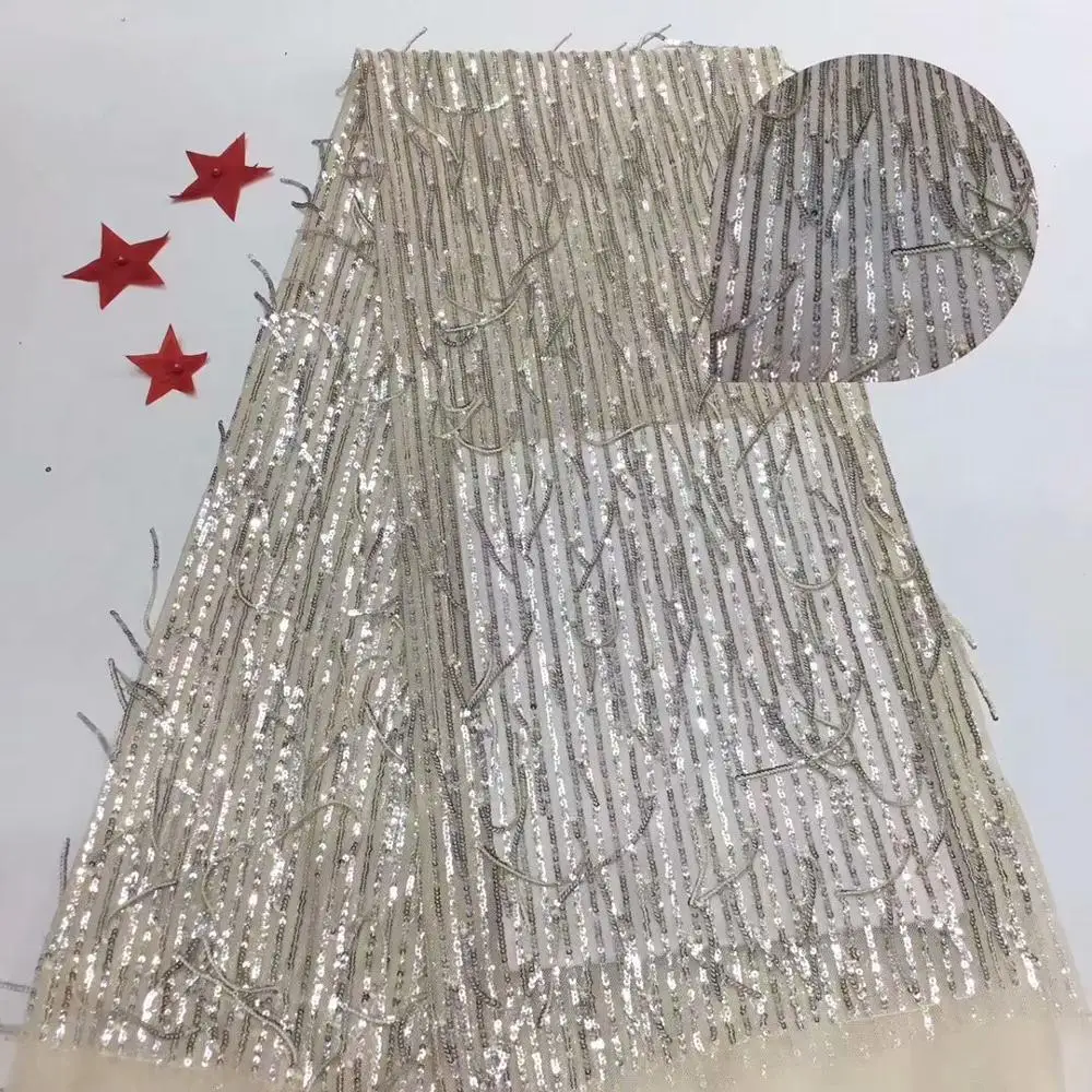 Кисточки блестки стиль 5 ярдов африканская ткань для тюли кружевная/Высокое