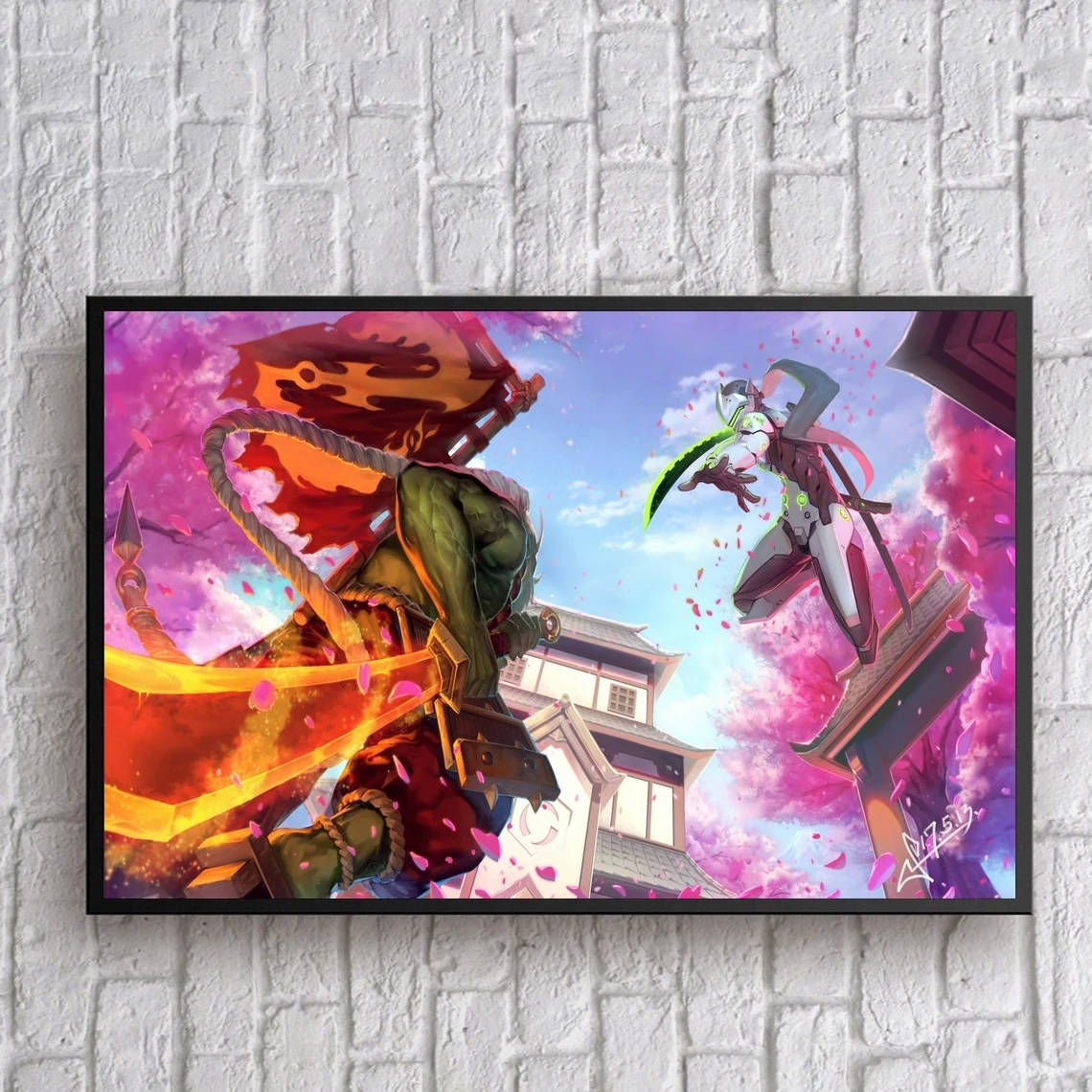 Overwatch видеоигра плакат холст печать Декор для дома настенная живопись (без рамки)