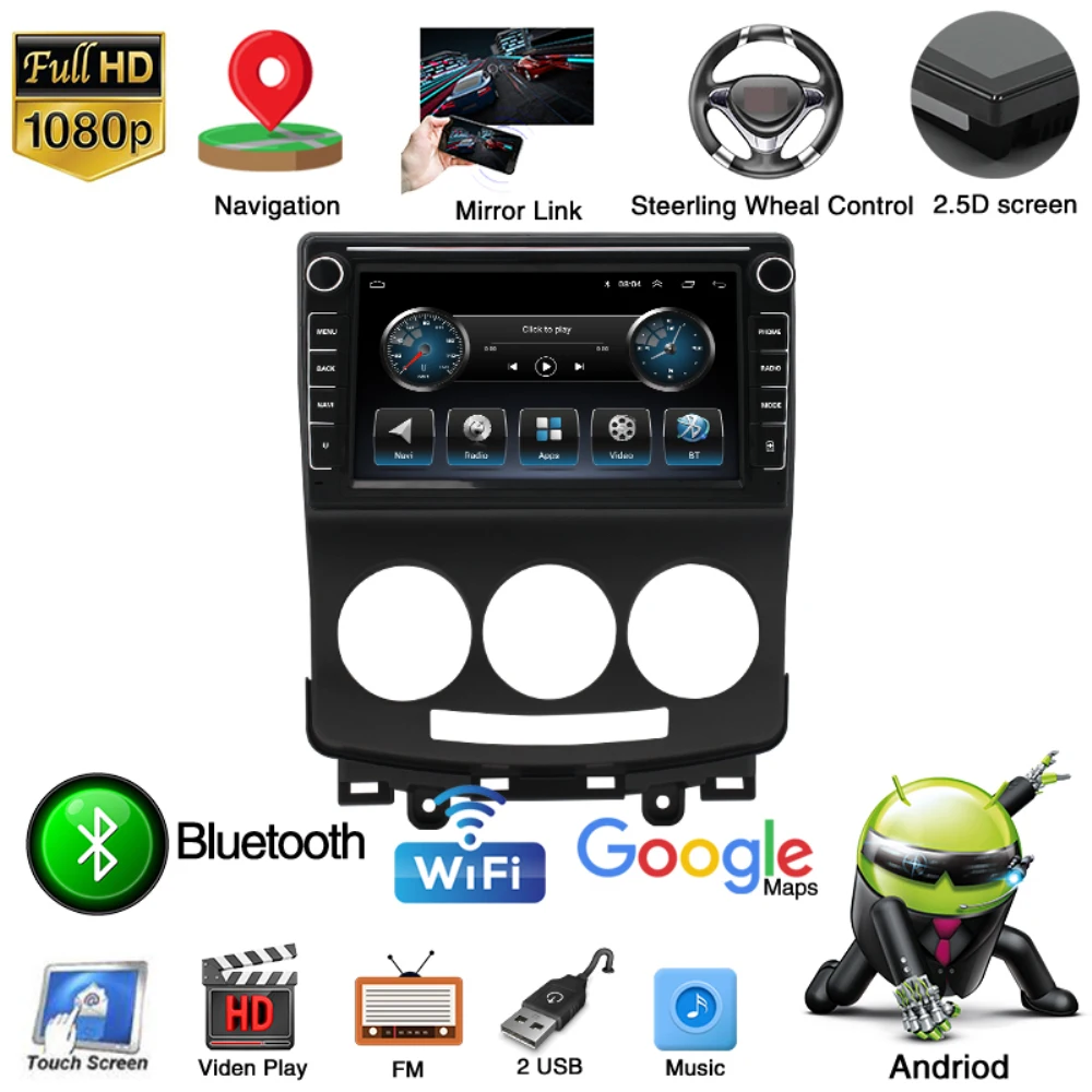 ISINBOX 8-дюймовый Android 10 0 автомобильная навигация подходит для 2008 ~ 2010 Mazda 5 плеер