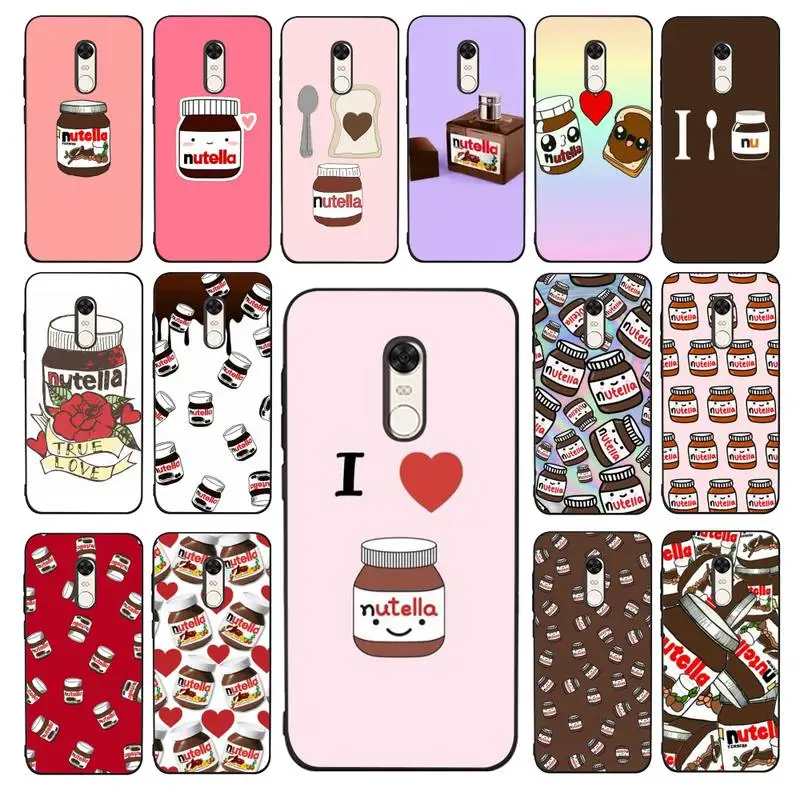 

MaiYaCa I Love Kawaii Nutella Phone Case for Redmi 5 6 7 8 9 A 5plus K20 4X 6 cover