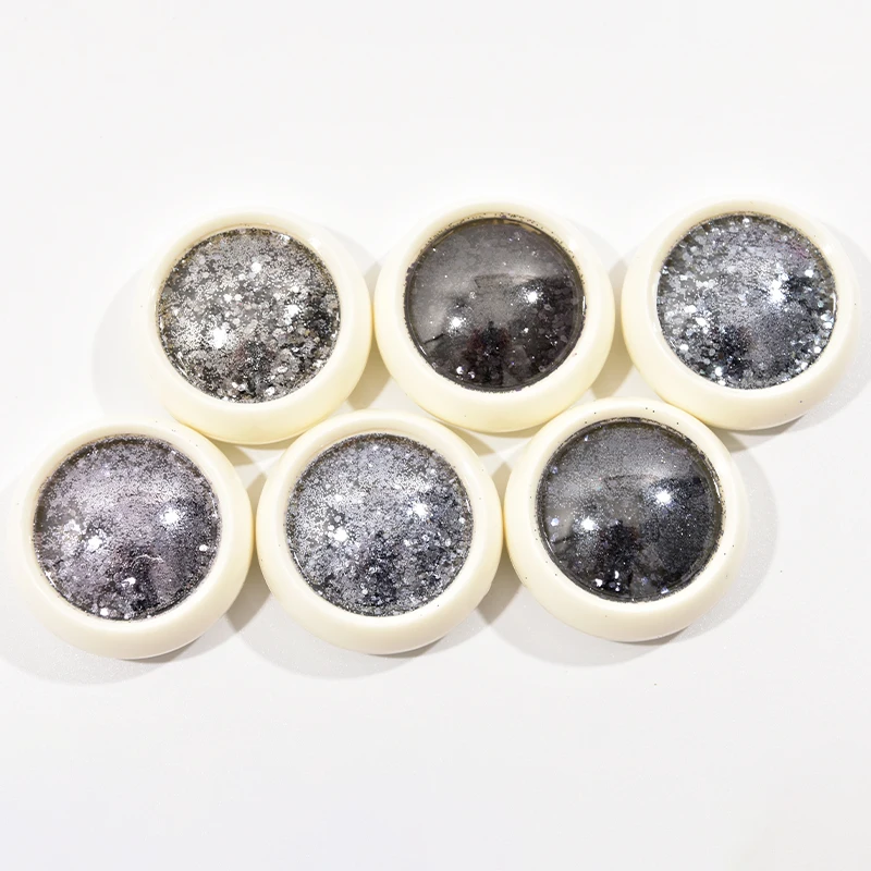 6 коробок настоящие черные блестки пыль Сделай Сам Блестки для ногтей порошок