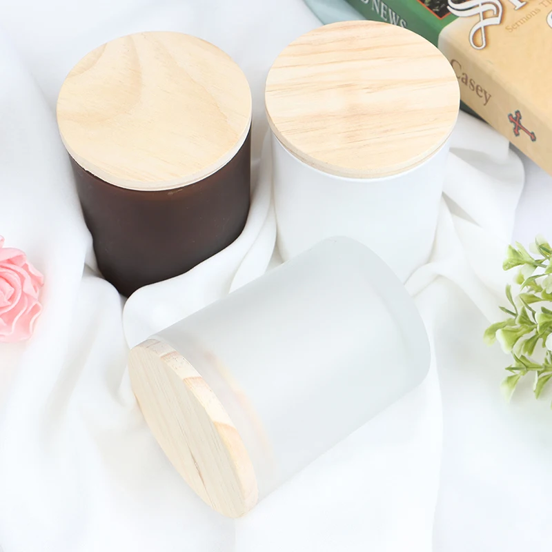 Candle Cup Environmentally Soybean Candle Glass Bottle With Wooden Lid images - 6