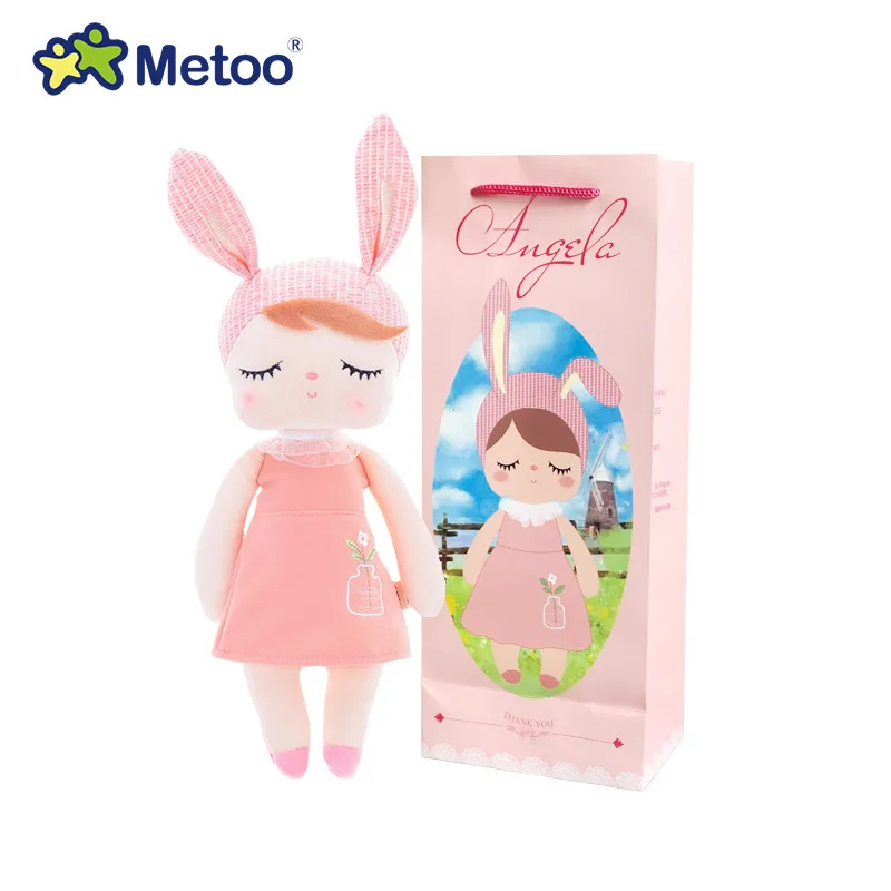 Мягкий Metoo куклы розового и зеленого цветов в виде кролика на подкладке из плюша