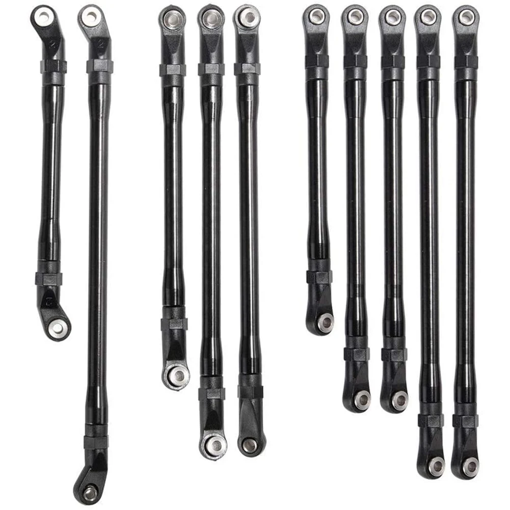

10PCS/Set Aluminum Rod Link Linkage for Axial SCX10 II 90046 90047 1/10 RC Crawler B