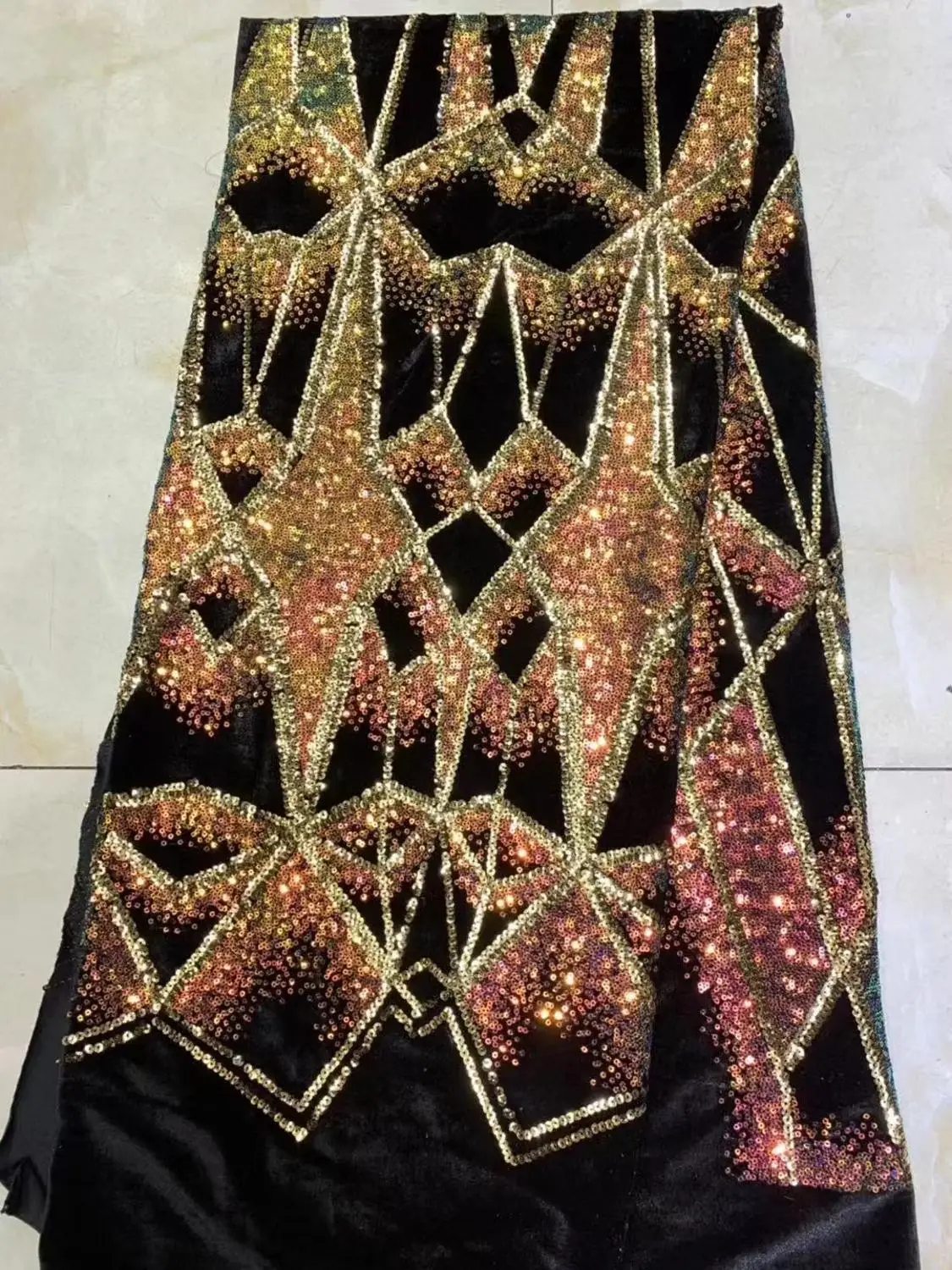 2019 новейшая бархатная кружевная ткань с блестками нигерийская