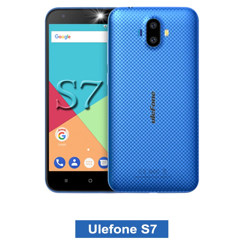 S7 blue Ulefone S7 5,0 дюймов HD 3g WCDMA смартфон Двойная камера заднего вида MTK6580 четырехъядерный процессор три слота 8 Гб rom Android 7,0 мобильный телефон - Цвет: S7 blue