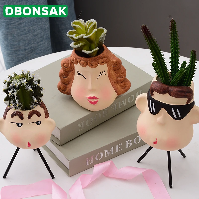 Мультяшный персонаж керамический цветочный горшок суккуленты кошка рыба собака