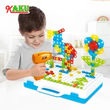 DIY электрическая дрель винт группа игрушки гайка разборка сборки Инструменты наборы детей творческие 3D головоломки Развивающие игрушки подарки для детей