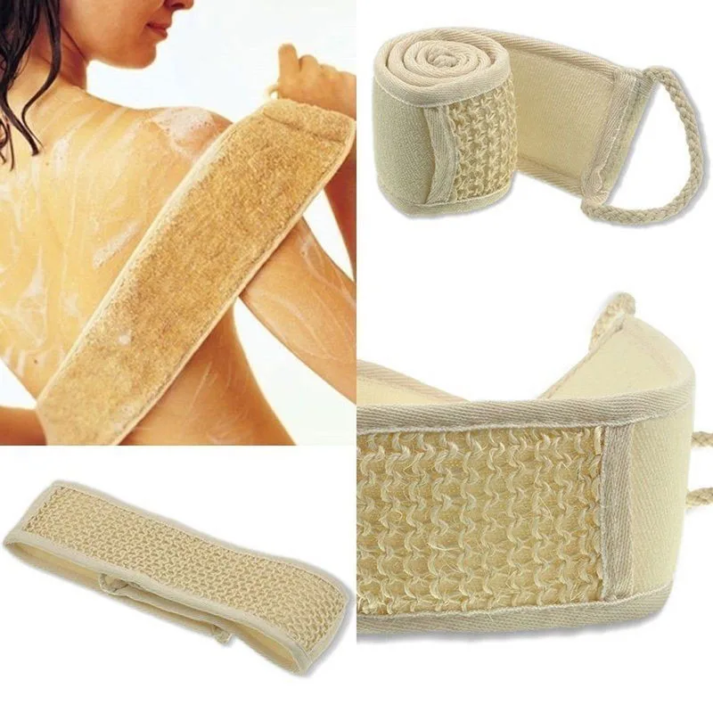 

Natural Sisal Back Scrubber Strap for Shower Exfoliating Body Brush for Women & Men Deep Cleans Skin Massages Invigorating Blood
