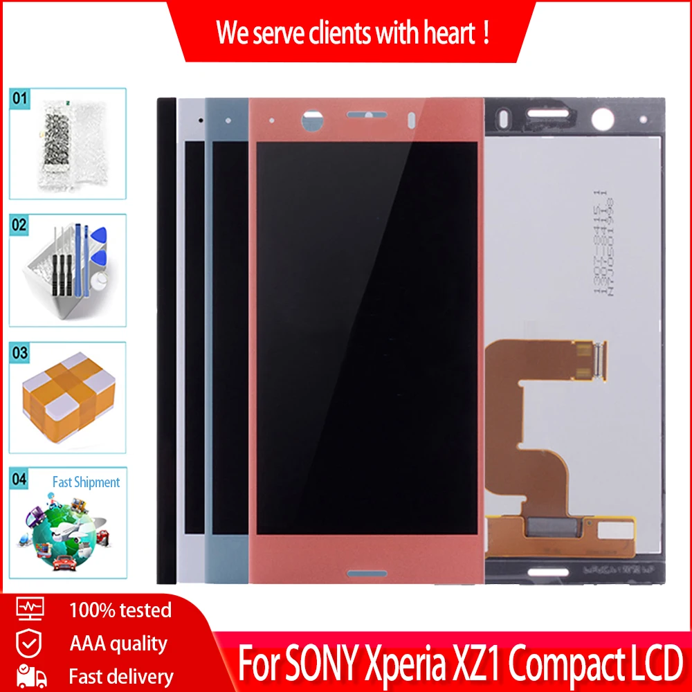 ЖК дисплей 4 6 дюйма для SONY Xperia XZ1 компактный экран XPERIA Mini оригинальный G8441 G8442