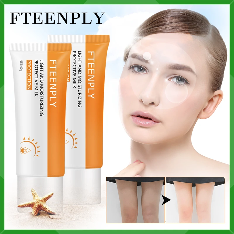

FTEENPLY Face Body Sunscreen Cream Moisturizing Whitening Anti-aging Oil Control Body Lotion Waterproof Sun Sunscreen SPF 90+