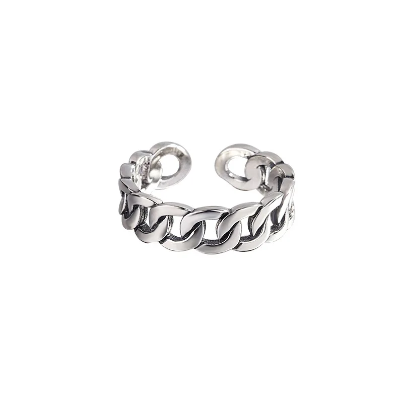 Женские винтажные кольца из тайского серебра серебряного цвета в стиле панк с