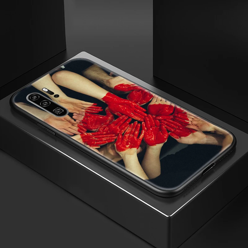 

Phone Case For Huawei P40 Pro Plus Lite P30 Pro Lite Cases Back Cover Soft TPU Love Pill Hand Love Heart For Huawei P30 Pro Lite