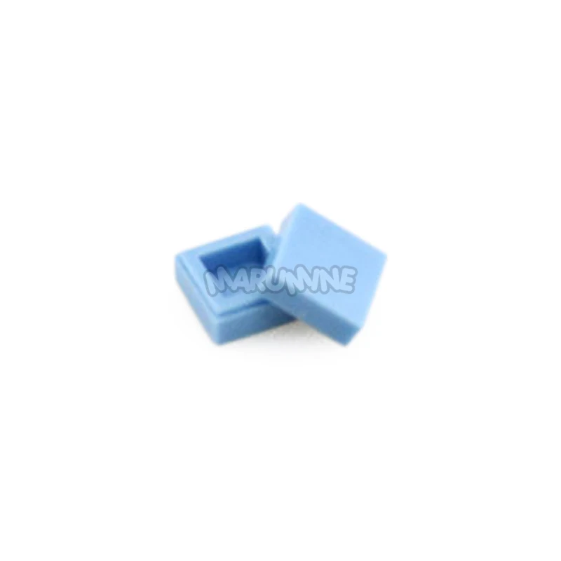 Небесно-голубой MARUMINE 1000 шт. 1x1 плитки блоков оптом аксессуары кубики Moc игрушки 3070 совместим со всеми основными брендами для детей здания - Цвет: Небесно-голубой