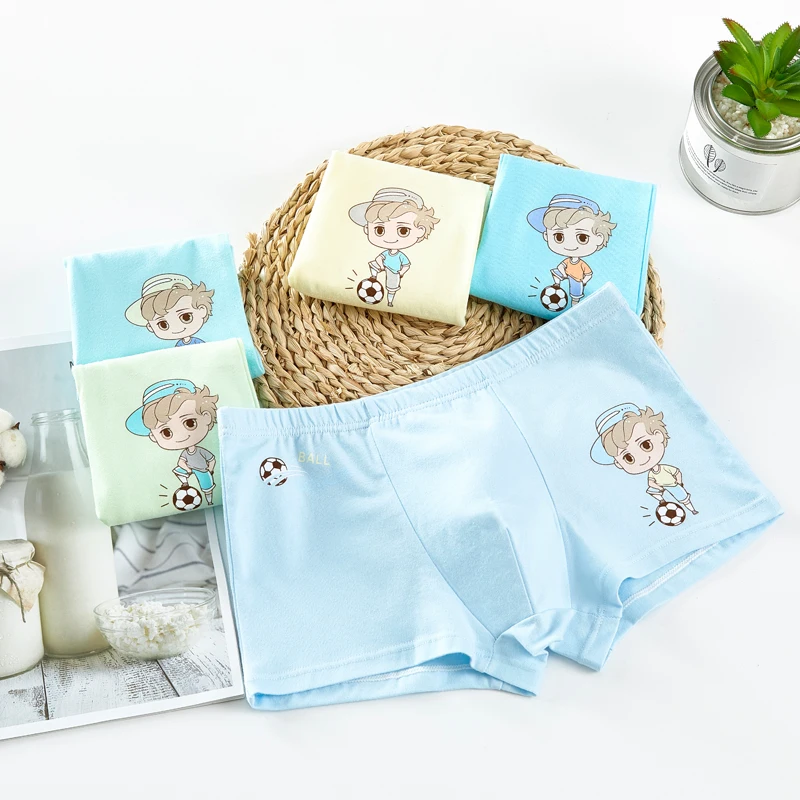 

5-Pack Shorts Boys Underwear Kids cartoon panties for 2-15 years Soft Organic Cotton Teenager Children's Pants baby Underpant
