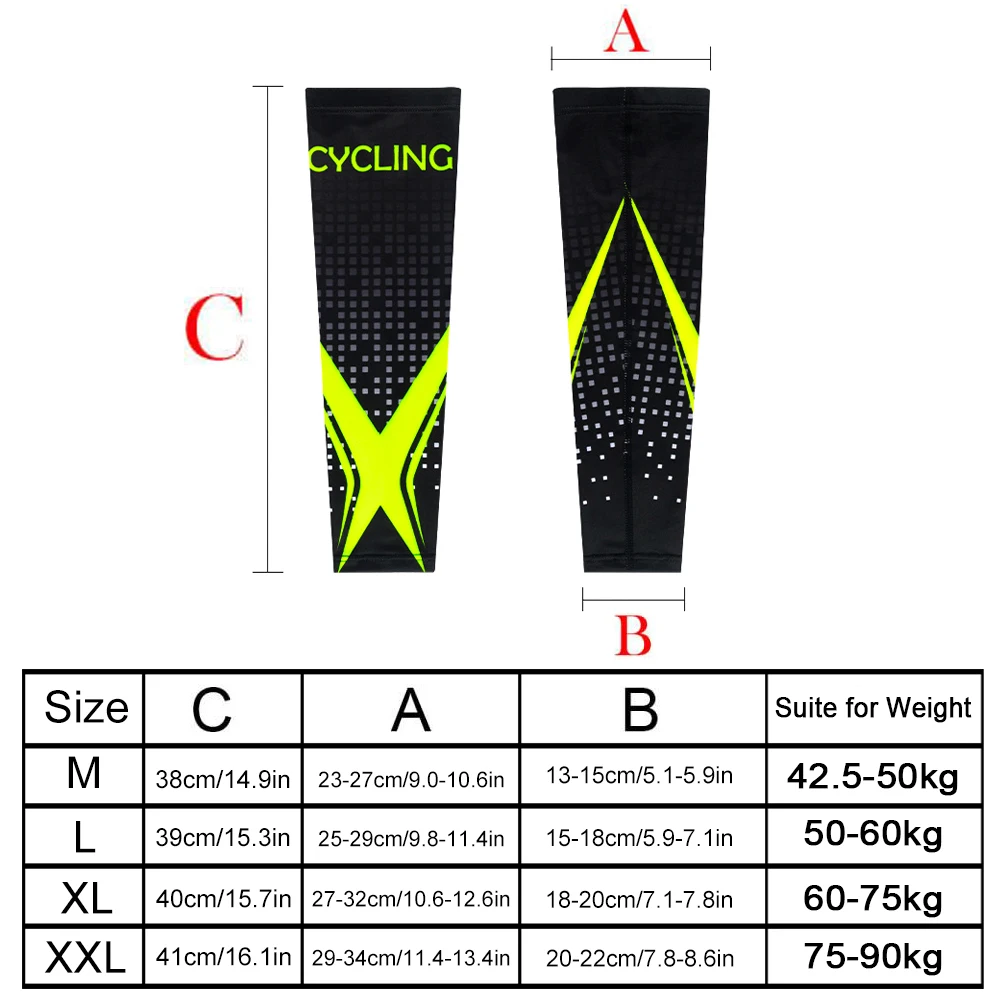 

Tcare Anti-slip Arm Sleeves Sun UV Protection Cooling Cycling Sleeves Basketball Football Driving Golf Fishing for Men & Women