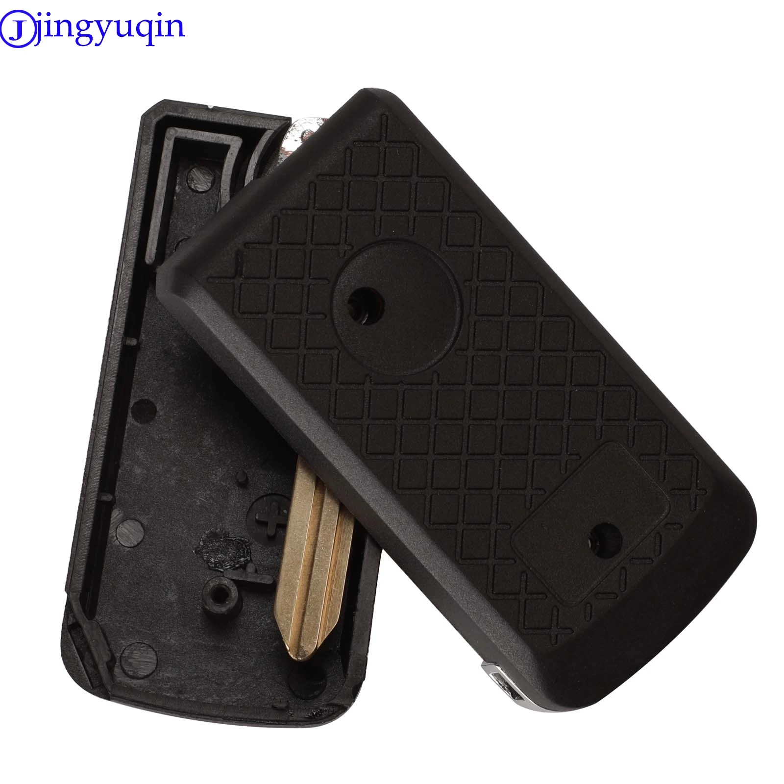 

jingyuqin 10p Remote Modified Car Key Shell Fob For Nissan Bluebird Case Cover 1 Button Folding Flid