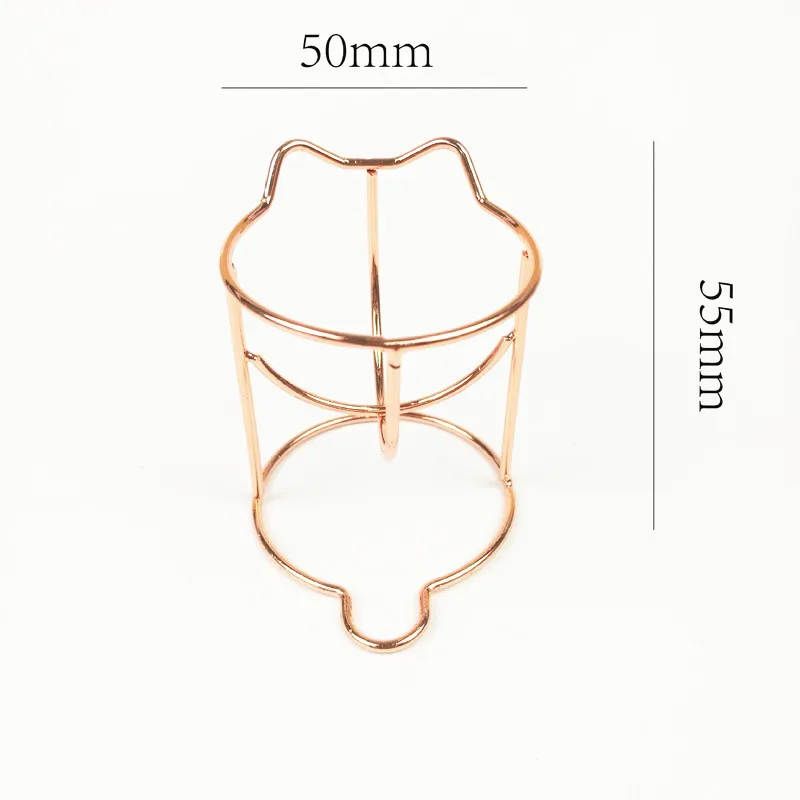

1pc Rose Gold Makeup Sponge Gourd Powder Puff Rack Egg Powder Puff Bracket Box Dryer Organizer Beauty Shelf Holder Tool
