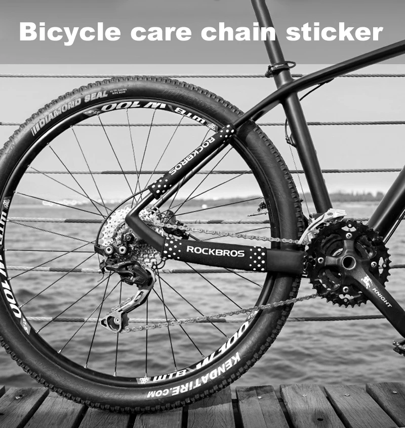ROCKBROS защита велосипедной рамы Ультралегкая MTB велосипедная Рама защитная цепь задняя вилка Защитная крышка велосипедная цепь черная