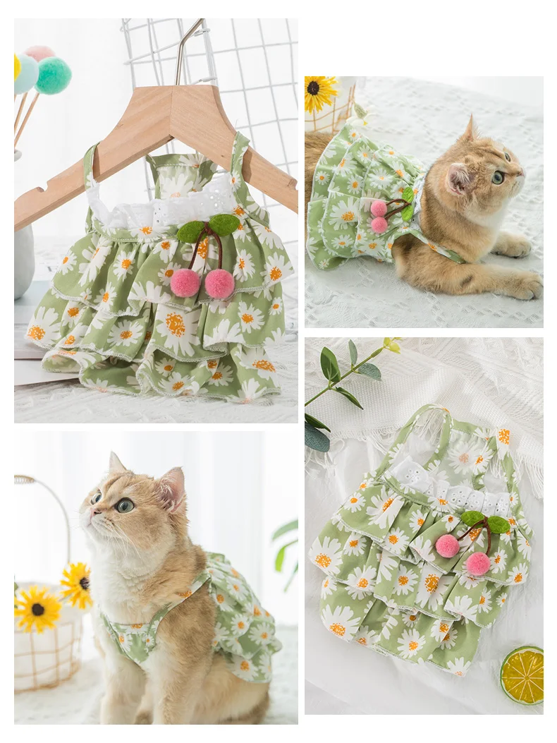 

CX Dog Clothes Spring and Autumn Thin Pet Small Dog Summer Sling Princess Skirt