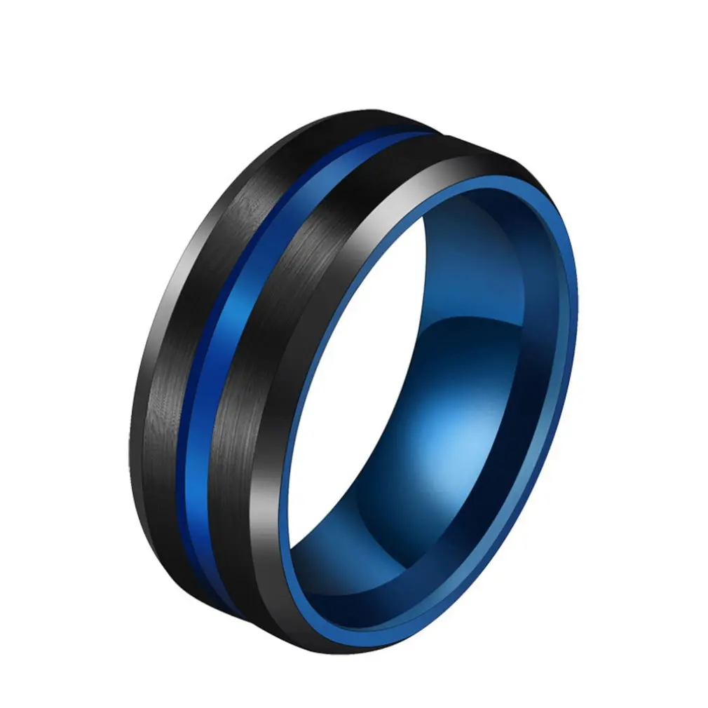 

Simple and popular stainless steel weight loss slimming ring titanium steel color drawing ring