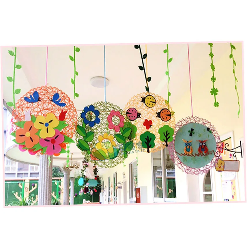 DIY Подвеска ручной работы из ротанга висячие сетка мат Бумага веревка для