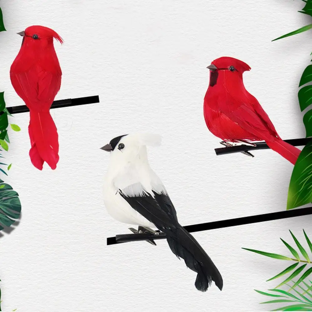 

Artificial Parrots Imitation Bird Creative Foam Feather Model Home Outdoors Table Garden Hanging Xmas Decorations Gifts