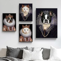 abstract french bulldog cat shepherd wall art canvas painting nordic posters and prints wall pictures for living room home decor