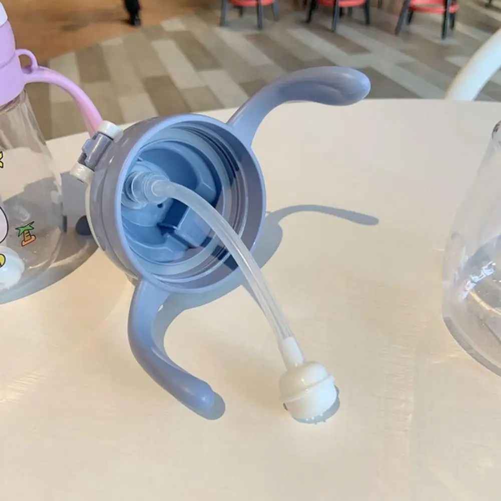 

370ML Cup Double-handle Spill Proof Portable Baby Learner Cup for Newborns Multifunctional Soft Wide-Caliber Feeding Bottle
