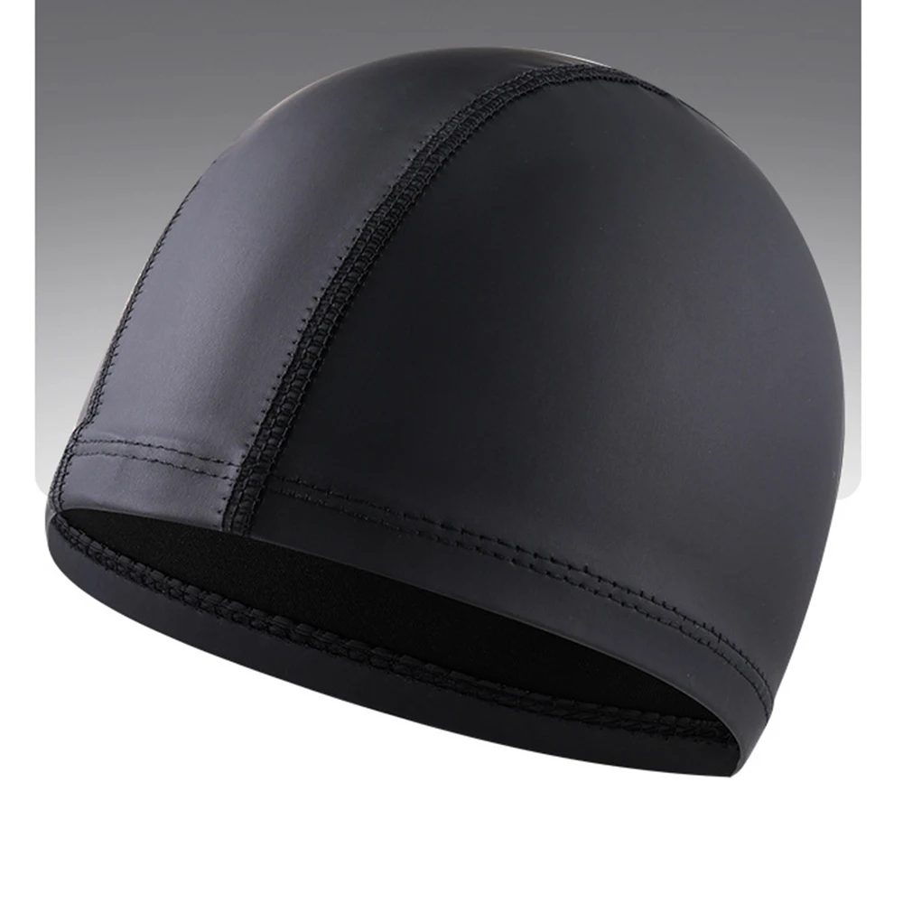 

2020 New Waterproof PU Swimming Cap Solid Color Unisex Universal Beach Outdoor Swimming European And American Adult Swimming Cap