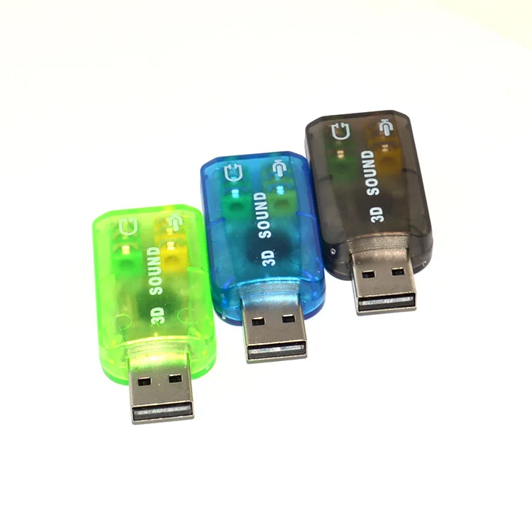 USB звуковая карта Внешний 5 1 канал интерфейс для наушников Микрофон без драйвера