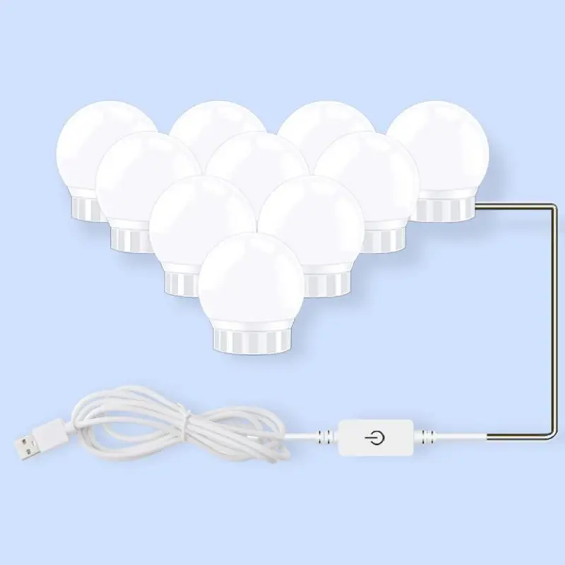 

6/10/14 LED Mirror Lights Vanity Makeup Bathroom Dressing Table Light Lamp USB Table Lamps For Living Room Bedroom Lamp